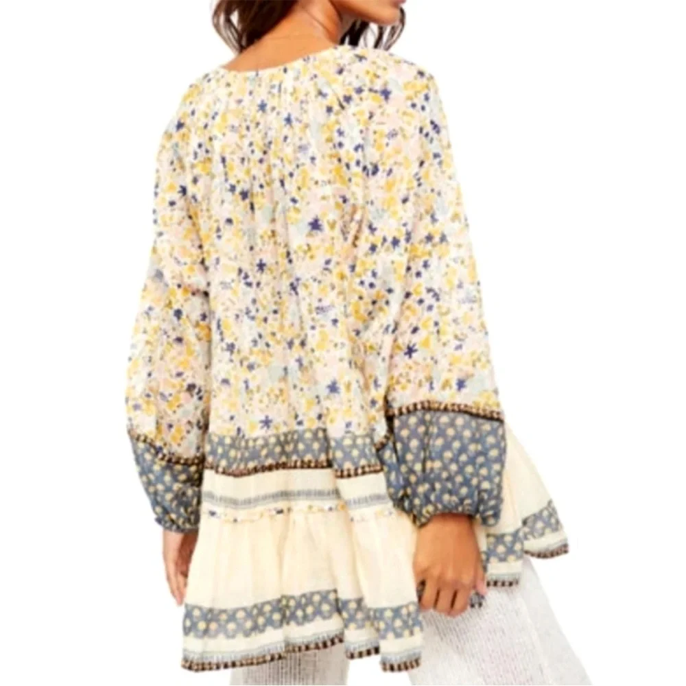 Free People Gardenia Floral Tunic Top - Picture 2 of 11